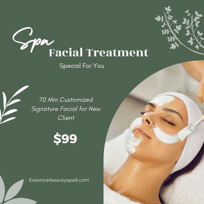 $99 for your first custom facial!!