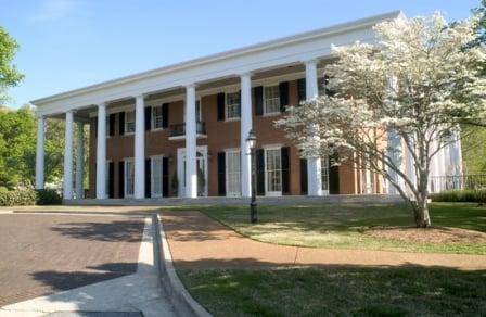 Front view of the Georgia's Governor's Mansion