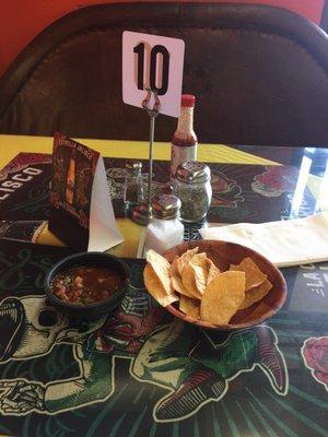 Complementary chips and salsa as soon are you are seated!