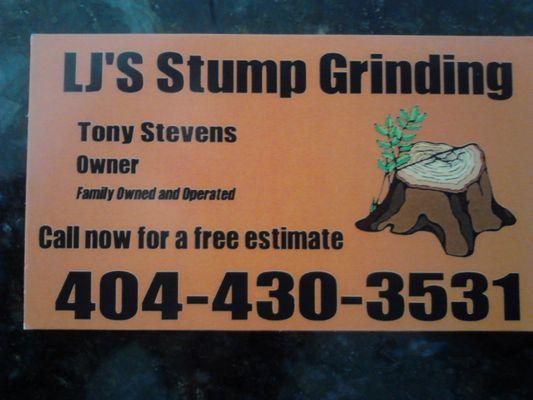 LJ'S Stump Grinding