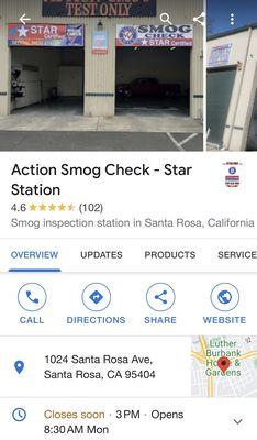 Action Smog Check Shop Picture & Location