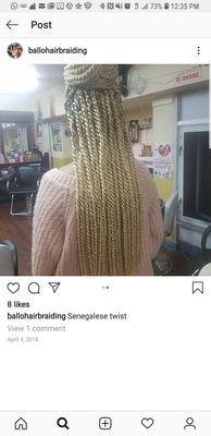 Senegalese twists. Color 613