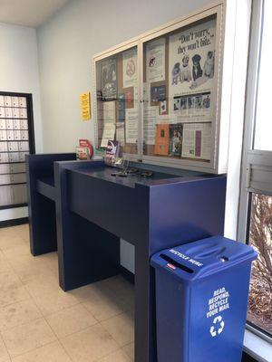 Mailing center in outer lobby