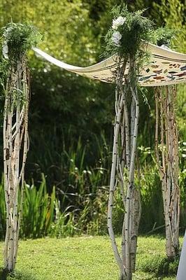 Birch chuppah by Dan Snyder