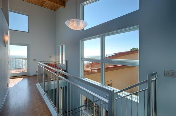 Das Residence staircase railing and upper floor views,  photo by Tim Maloney