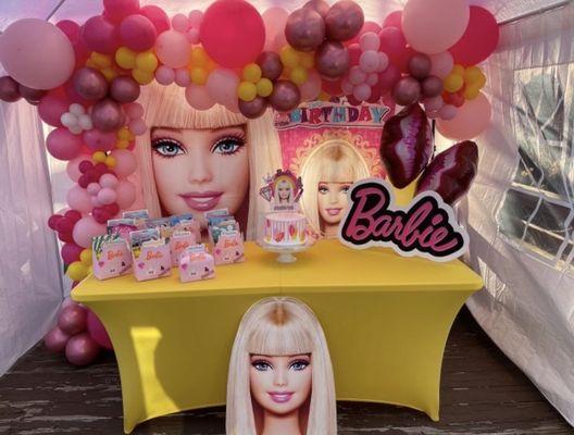 Barbie Themed Balloon Arch