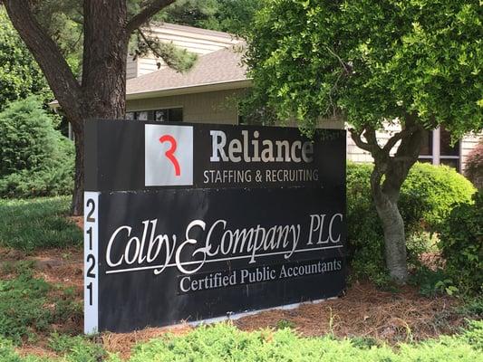 Our office marquee as seen from Old Greenbrier Rd. in Chesapeake.