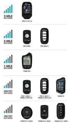 Many remotes available for remote starts