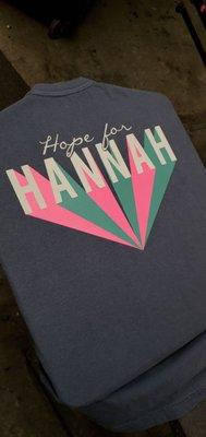 Hannah Fundraiser Tees