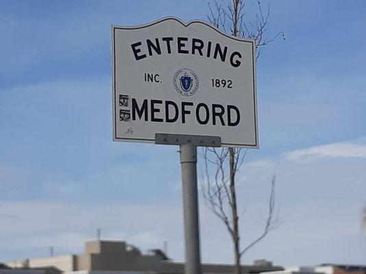 Entering Medford sign from Everett.