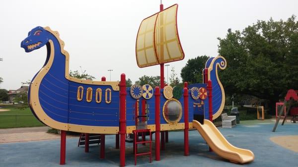 Playground with a Viking ship? I mean, you HAVE to go!