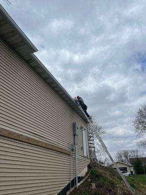 Gutters siding and windows also