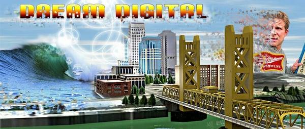 Slide from my website featuring a model of Sacramento i built digitally. Its a work in progress.