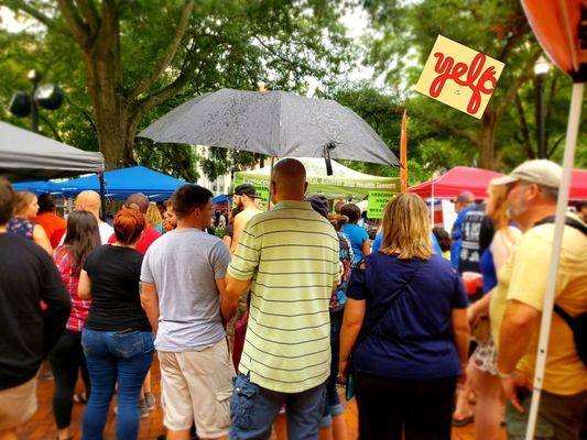 Rain or Shine it's always Taco Time..JAX Taco Fest 2019 #yelpjax #tacos #festival #familyfun #904fun #foodtrucks #happiness