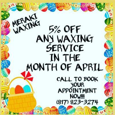 April month special call for Appointments