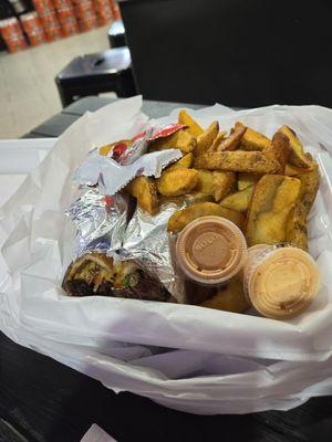 Brisket cheesesteak