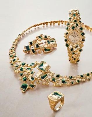 High end jewelry pieces that we purchase locally.