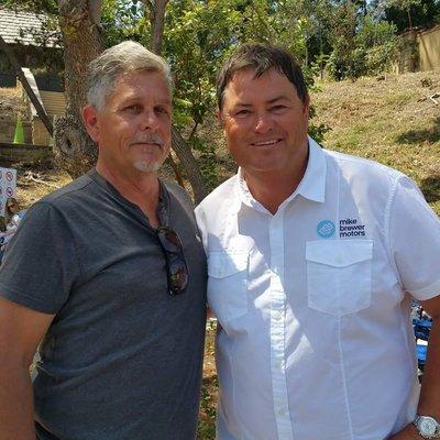 Donn Dabney with Mike Brewer at Beverly Hills Concour