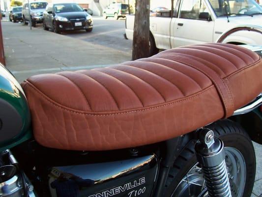 Great attention to detail choosing the right parts of the bison hide to showcase the unique characteristics of the of the leather grain.