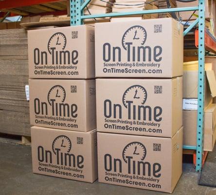 On Time boxes.