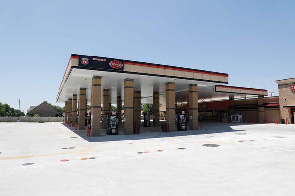 OnCue is a convenience store chain offering a selection of beverages, fresh food, fuel and clean restrooms.