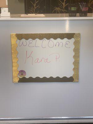 How sweet is this welcome sign? #ItsTheLittleThings