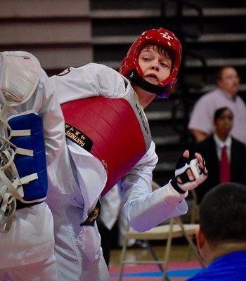 Master Lorne fighting at AAU NC State championship