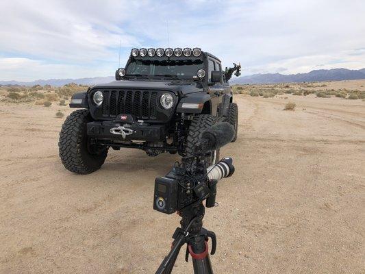 Out on location in the California desert