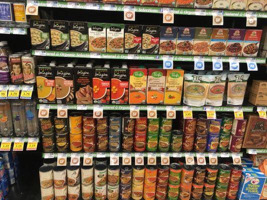 Great selection of vegetarian and organic soups