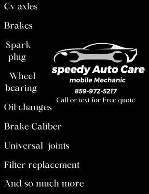 Speedy Auto Care Mobile Mechanic