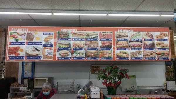 Menu board