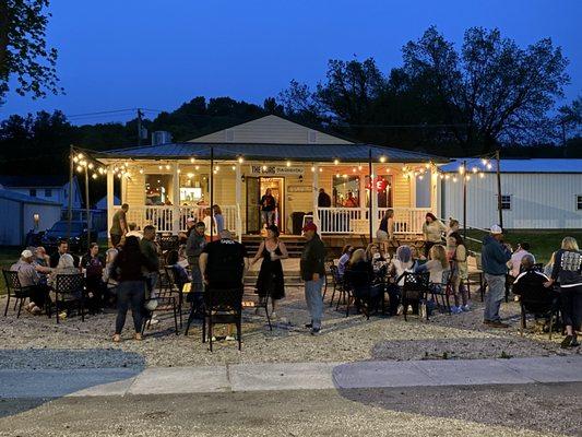 Our outside dining