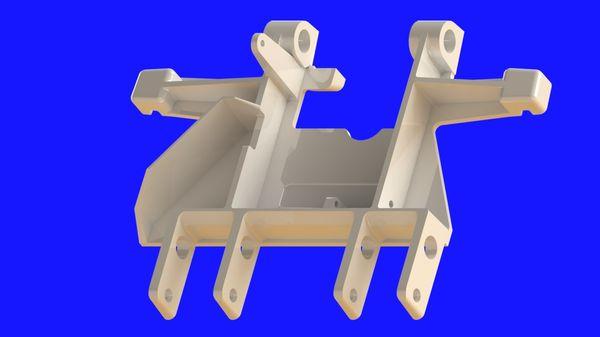 This is a Render of a 3D Designed Aircraft Component