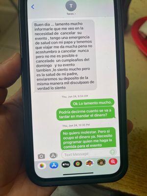 Pruebas de que nos canceló