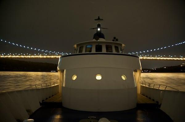 Aboard Affinity at night