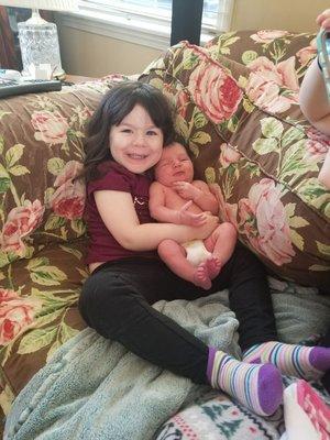 my granddaughters Holland and Nova