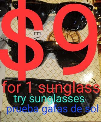 $9 for 1 sunglasses