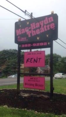 The Mac-Haydn Theatre sign. Not hard to miss!