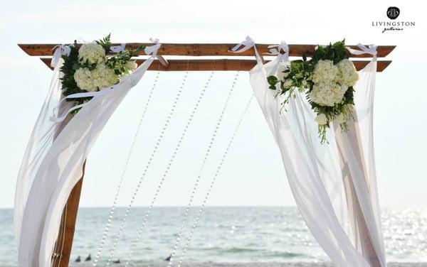 Beautiful bamboo wedding arrbors!