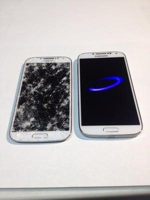 UregentiCare - WI repaor: Samsung S4, before and after