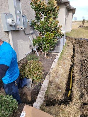 Replacing a gas line