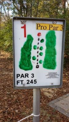 Hole # 1 signage