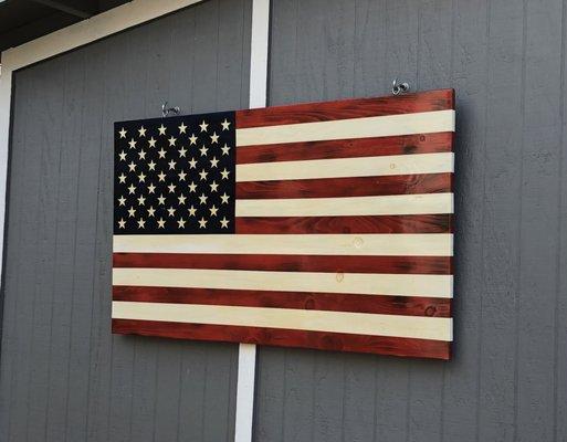 3X4 outdoor wooden American Flag