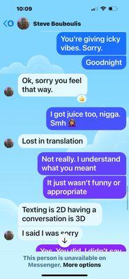 Text exchange with owner