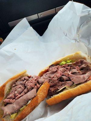 Roast beef and provolone