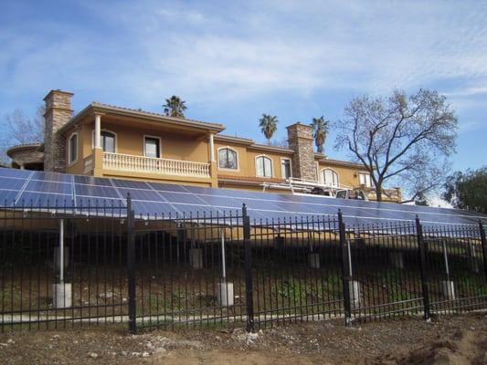 Arora residence solar ground mount install by HelioPower in Walnut Creek, CA