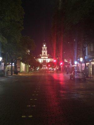 Empty downtown FW street