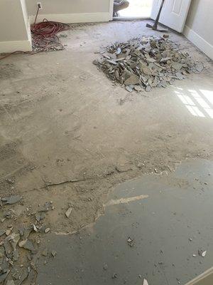 removing old concrete layer