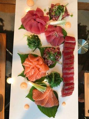 Amazing sashimi platter. James selected fish that morning from a local fish market!