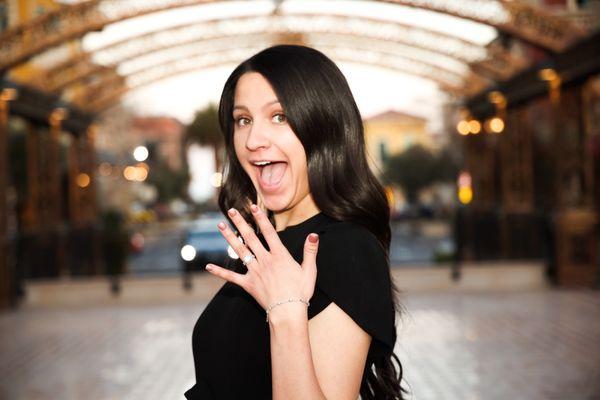 Engagement photos. She's clearly happy with the ring!